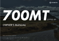 CFMoto 700MT - Owners manual- 